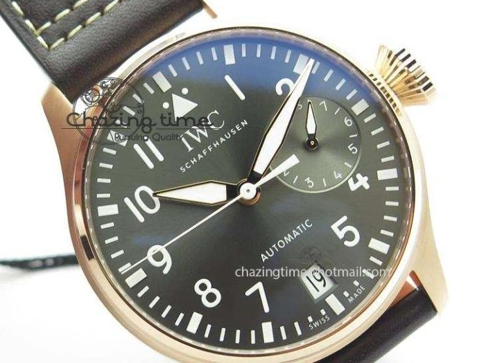 MIROTIME 0226 Big Pilot Real PR 2016 IW500917 RG ZF Best Edition Gray Dial On Brown Leather Strap A Modern 7290